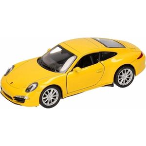 Speelgoed gele Porsche 911 Carrera S auto 1:36