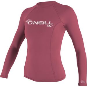 O'Neill Basic Skins L/S Crew  Surfshirt - Maat XL  - Vrouwen - roze/wit