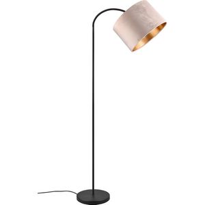 LED Vloerlamp - Torna Julina - E27 Fitting - Verstelbaar - Rond - Beige - Textiel