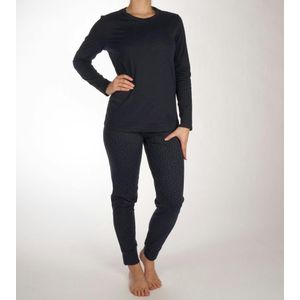 Schiesser Uncover Pyjama lange broek - 803 Blue - maat 48 (48) - Dames Volwassenen - 100% katoen- 177167-803-48