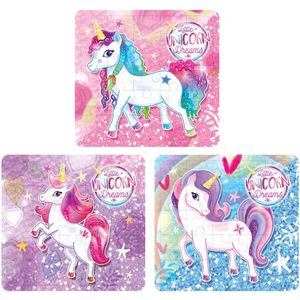 Uitdeelcadeautjes voor kinderen – 5 puzzels Eenhoorn Unicorn - kinderfeestje – traktatie