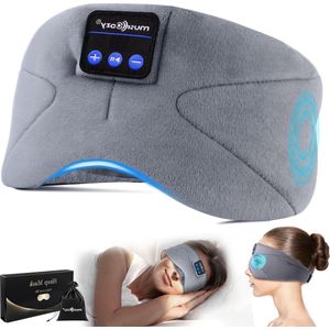 Bluetooth-slaapmasker met draadloze 4.2 hifi-hoofdtelefoon en luidspreker - voor vliegtuig, slapen, reizen - iPhone, iPad, Samsung