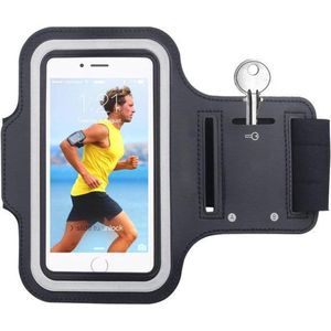 Geschikt voor Samsung Galaxy Note 20 Ultra Sportband hoes sport armband hoesje Hardloopband Zwart Pearlycase