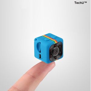 TechU™ Spycam Geheime Mini Camera – Cameralens Kijkhoek 140° – Mini Security Camera – Dagzicht & Nachtzicht – Bewegingsdetectie – Ruimte voor Micro SD kaart – 1080P Full HD Micro Camera – Blauw