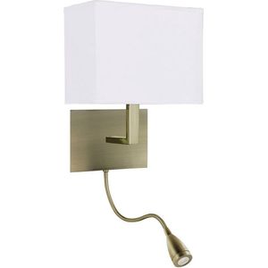 Searchlight HOTEL Slaapkamer Wandlamp met Leeslamp Goud