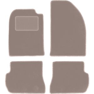 Beige velours vloermatten voor: Ford Fusion hatchback (2002-2005)