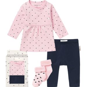 Noppies Cadeauset (4delig) Jurk Roze, Legging en sokken - Maat 62