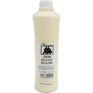 Famaco Crème Delicate 500ml - Groothandelsverpakking - zwarte schoenpoets voor mooi leder - goed bruikbaar voor grote oppervlakken.
