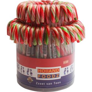 Holland Foodz Zuurstok Groen-Rood-Wit 72st.