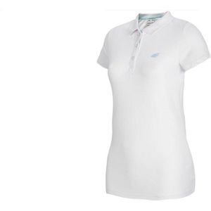 4F Women's T-shirt Polo NOSH4-TSD007-10S, Vrouwen, Wit, T-shirt, maat: S EU