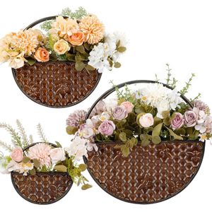 Ronde Muur Planter Set - Brons - 3 Stuks - Geschikt voor Binnen en Buiten