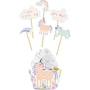 Folat - Cupcake decoratie set unicorns & rainbows