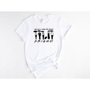 Lykke Friends Shirt | Herinnering aan Matthew Perry | Chandler Bing T-shirt| Wit | Maat XXL