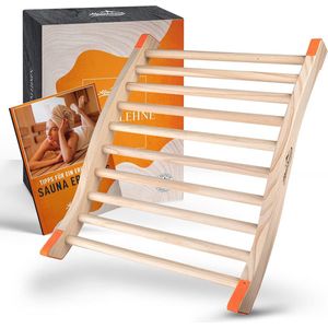 Ergonomische Sauna Rugleuning van Natuurlijk Hout - Comfortabele Infraroodcabine Accessoires
