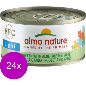 Almo Nature Natvoer voor Katten - HFC Natural - 24 x 70g - Kip met Aloë - 24 x 70 gram