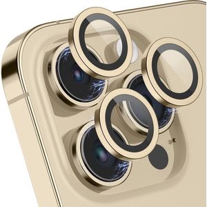 2-PACK | iPhone 15 PRO Camera Lens Protector | (Kleur Goud) | Premium Tempered Glass Shield, Ultra-Clear, Scratch-Resistant, Easy to Apply