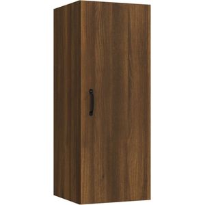 VidaXL Wandkast 34,5x34x90 cm Bewerkt Hout Bruineikenkleurig