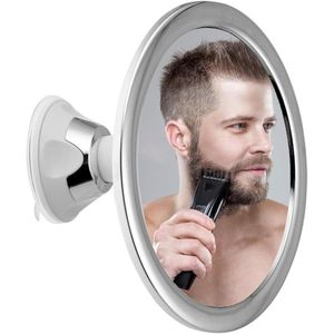 Mistloze Douche Spiegel met Zuignap - Ideaal voor Scheren - 1 Stuk - Zwart