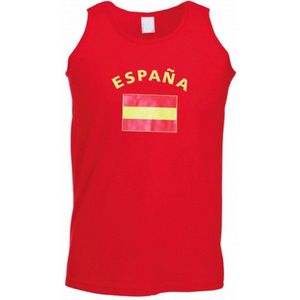 Rood heren singlet vlag Espana Xl