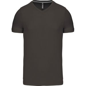 Donkergrijs T-shirt met V-hals merk Kariban maat S