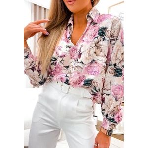 Mooie gebloemde blouse van Schilo Jolie - Roze - dames - TU(36-40)