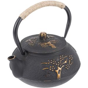 Unyqoos ® Traditionele Japanse Gietijzeren Theepot met Zeef, 900 ml, Perfect voor Inductie en Kookplaten
