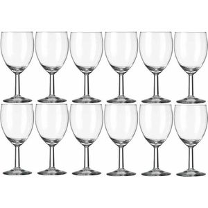 12x Wijnglazen voor rode wijn 290 ml Gilde - 29 cl - Rode wijn glazen - Wijn drinken - Wijnglazen van glas