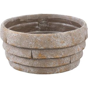 PTMD Schaal Shesheena - 25x25x12 cm - Cement - Grijs