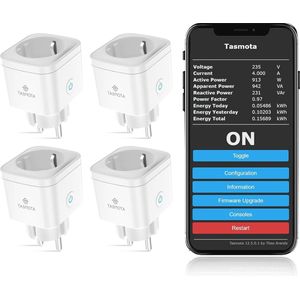 Slimme WiFi Stopcontact met Stroommeter en 16A Capaciteit voor Smart Home