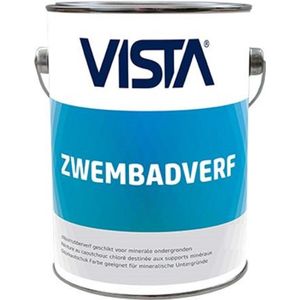 VISTA ZWEMBADVERF - Verf voor zwembad en zwemvijver - Chloorrubberbasis - 1K - Licht Blauw 10 l