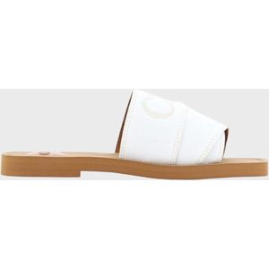 Chloé Woody Wit Sandalen Dames