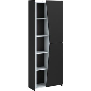 Boekenkast LevelUp 67cm met ledverlichting - zwart/wit