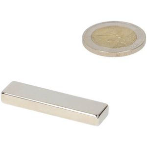 Neodymium Blokmagneet 40x10x5 mm, N50