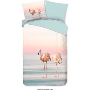 Pure Dekbedovertrek ""flamingo's"" - Multi - (140x200/220 cm) - Microfiber