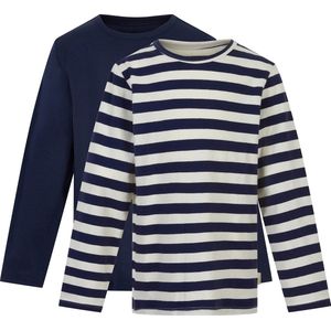 Minymo Kinder Longsleeve Basic 34 Langarm Shirt (2er Pack) Marshmallow-110