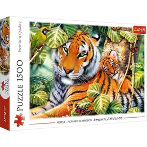 Trefl - Puzzles - ""1500"" - Two tigers