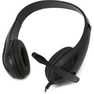 Platinet FH4008B - Stereo Headset - Zachte Oorschelpen - Lange kabel - Met Microfoon - Zwart