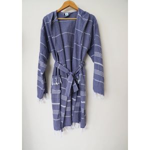 Aquatolia - Kadyanda - hamamdoeken badjas - S*M - donkerblauw