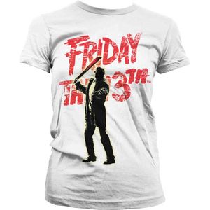 Friday The 13th Dames Tshirt -M- Jason Voorhees Wit