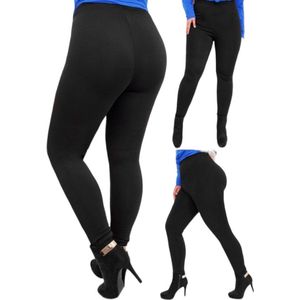 Dames Legging Bamboe-Viscose , klassieke snit Universele Lijn, Maat- 2XL/3XL 44-46 zwart