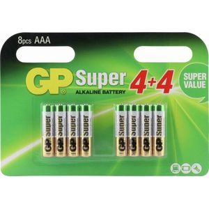 GP Super Alkaline AAA batterijen - 8 stuks