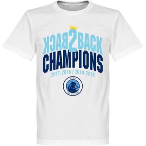 City Back to Back Champions T-Shirt - Wit - L