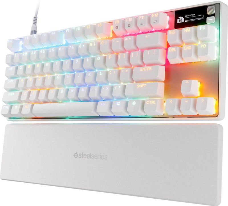 SteelSeries Apex Pro TKL Gen 3 Mechanisch Gaming Keyboard - Wit - US Layout - Rapid Tap