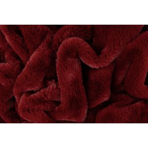 Heaven fake bont Plaid fluffy fleece deken donker rood 150x200cm bordeux Rood
