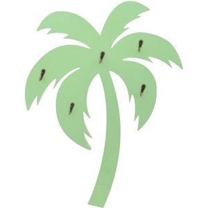 palmboom kinderkapstok - Mintgroen - Hout - 5 haken