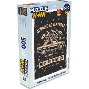 Puzzel Mancave - Auto - Fiets - Retro - Legpuzzel - Puzzel 500 stukjes