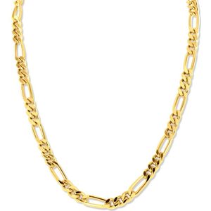 Silventi 9SIL-22986 Gold Plated Ketting Figaro - 45 cm - 6,1mm - Goudkleurig