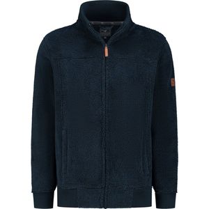 MGO Charles Cardigan - Heren fleece vest - Navy - Maat XL