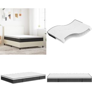 vidaXL Binnenveringmatras middelhard 100x200 cm - Binnenveringmatras - Binnenveringmatrassen - Eenpersoonsmatras - Eenpersoons Matras