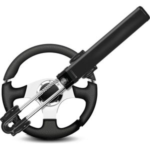 Twin Bar Stuurslot - Autoslot Antidiefstalapparaat Autostuurslot Geschikte autobeveiliging voor auto bestelwagen en caravan met 2 sleutels - Sterk autoslot Stuurwiel (zwart) steering wheel lock